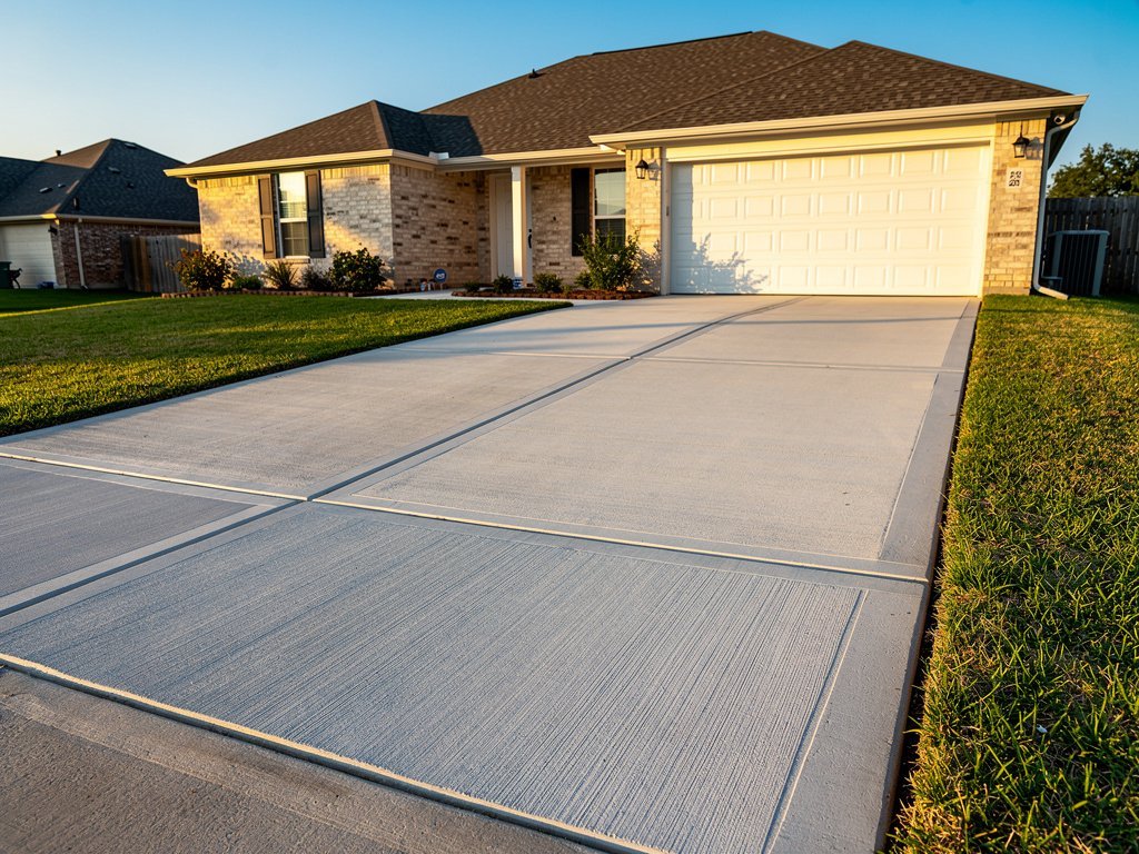 Concrete driveway installation in Pasadena, TX