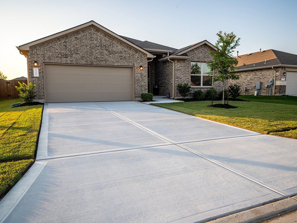 Professional concrete driveway installation