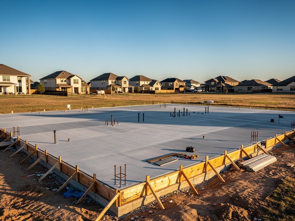 Concrete foundation construction