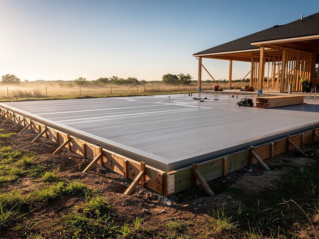 Concrete foundation installation in Pasadena, TX